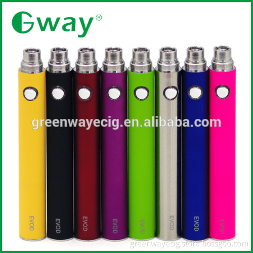 2015 alibaba express greenway ecig wholesale white light evod battery, evod electronic cigarette side effects